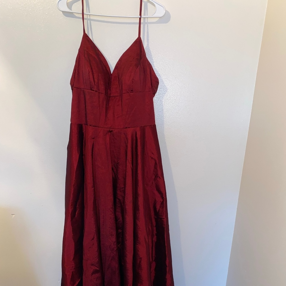 Burgundy Ball Gown Prom Dress